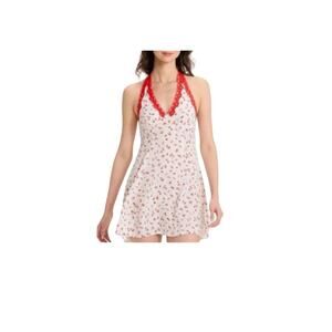 Women's Red & White Chili Pepper Halter Dress by Wild Fable Size Medium  NWT